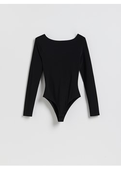 Reserved - Body z głębokim dekoltem - czarny ze sklepu Reserved w kategorii Bluzki damskie - zdjęcie 188066870