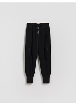 Reserved - Joggery cargo z kieszeniami - czarny ze sklepu Reserved w kategorii Spodnie chłopięce - zdjęcie 188066884