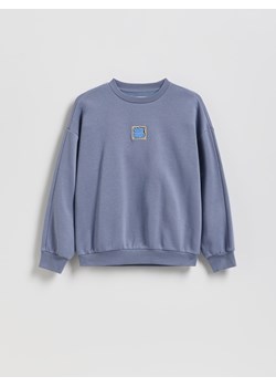 Reserved - Bawełniana bluza oversize - niebieski ze sklepu Reserved w kategorii Bluzy chłopięce - zdjęcie 188067691