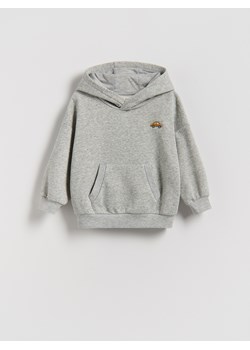 Reserved - Bawełniana bluza z haftem - jasnoszary ze sklepu Reserved w kategorii Bluzy chłopięce - zdjęcie 188067712