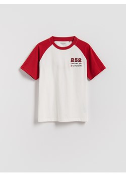 Reserved - T-shirt z nadrukiem - złamana biel ze sklepu Reserved w kategorii T-shirty chłopięce - zdjęcie 188068064