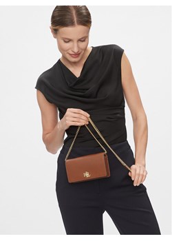 Torebka Lauren Ralph Lauren 432915377002 Brązowy ze sklepu eobuwie.pl w kategorii Kopertówki - zdjęcie 188068132