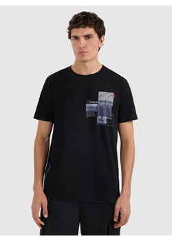 Męski t-shirt z nadrukiem 4F 4FRAW25TTSHM3256 - czarny ze sklepu Sportstylestory.com w kategorii T-shirty męskie - zdjęcie 188069013