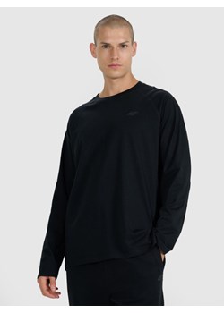 Męski longsleeve basic 4F 4FWAW25TLONM474 - czarny ze sklepu Sportstylestory.com w kategorii T-shirty męskie - zdjęcie 188069191