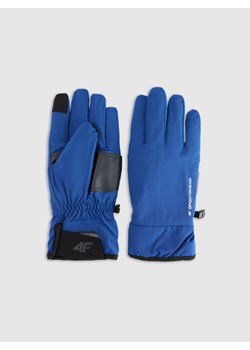 Rękawiczki zimowe Touch Screen uniseks 4F 4FWMM00AGLOU125 - granatowe ze sklepu Sportstylestory.com w kategorii Rękawiczki męskie - zdjęcie 188069421