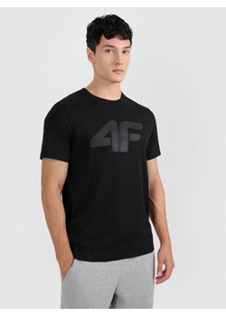 Męski t-shirt z nadrukiem 4F 4FRMM00TTSHM3251 - czarny ze sklepu Sportstylestory.com w kategorii T-shirty męskie - zdjęcie 188069424