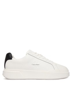 Sneakersy Calvin Klein Chunky Cupsole Laceup Lth YM0YM01344 Biały ze sklepu eobuwie.pl w kategorii Buty sportowe męskie - zdjęcie 188069764