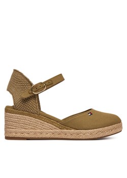 Tommy Hilfiger Espadryle Mid Wedge Espad Closed Toe FW0FW09233 Brązowy ze sklepu MODIVO w kategorii Espadryle damskie - zdjęcie 188070344