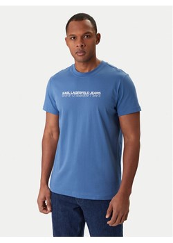 Karl Lagerfeld Jeans T-Shirt B1M17063 Niebieski Regular Fit ze sklepu MODIVO w kategorii T-shirty męskie - zdjęcie 188074444
