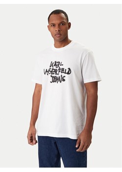 Karl Lagerfeld Jeans T-Shirt B1M17065 Biały Regular Fit ze sklepu MODIVO w kategorii T-shirty męskie - zdjęcie 188074564