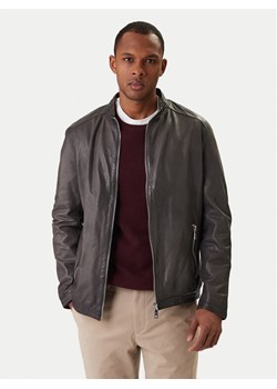 Milestone Kurtka skórzana Oliverio 611099 60770 Szary Regular Fit ze sklepu MODIVO w kategorii Kurtki męskie - zdjęcie 188074643