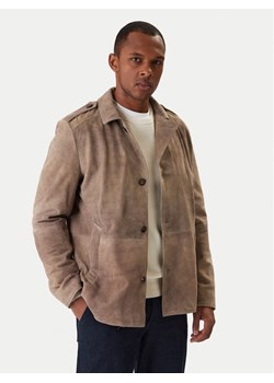 Milestone Kurtka skórzana Adrian 611631 60730 Beżowy Regular Fit ze sklepu MODIVO w kategorii Kurtki męskie - zdjęcie 188074852