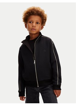 Calvin Klein Jeans Bluza Piping IB0IB02631 Czarny Regular Fit ze sklepu MODIVO w kategorii Bluzy chłopięce - zdjęcie 188075030