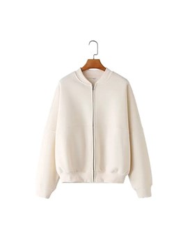 Elegancka damska kurtka dresowa - Beżowy S ze sklepu Intimica.pl w kategorii Kurtki damskie - zdjęcie 188081191