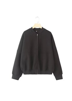 Elegancka damska kurtka dresowa - Czarny S ze sklepu Intimica.pl w kategorii Kurtki damskie - zdjęcie 188081192