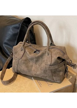 Skórzana retro torba - Beżowy ze sklepu Intimica.pl w kategorii Torby Shopper bag - zdjęcie 188081251