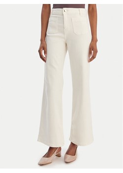 Marella Spodnie materiałowe Baschi 2615131251 Écru Regular Fit ze sklepu MODIVO w kategorii Spodnie damskie - zdjęcie 188081311