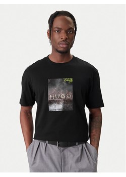 HUGO T-Shirt Doreston 50554319 Czarny Regular Fit ze sklepu MODIVO w kategorii T-shirty męskie - zdjęcie 188081323