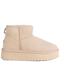 Buty damskie Emu Australia Stinger Micro Flatform 2.0 W13296MACA - beżowe ze sklepu streetstyle24.pl w kategorii Śniegowce damskie - zdjęcie 188081850