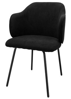 Czarne sztruksowe krzesło nowoczesne P2-P88 ze sklepu Edinos.pl w kategorii Krzesła - zdjęcie 188081864