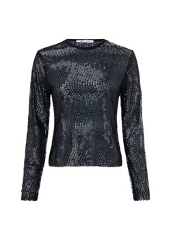 Samsøe Samsøe Damska koszula z cekinami - Saruby Kobiety Sztuczne włókno czarny jednolity ze sklepu vangraaf w kategorii Bluzki damskie - zdjęcie 188082023