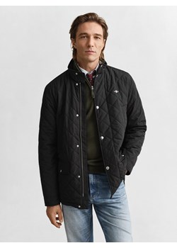 Gant Pikowana kurtka męska Mężczyźni czarny jednolity ze sklepu vangraaf w kategorii Kurtki męskie - zdjęcie 188082052