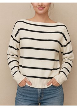 Sinsay - Sweter w paski - kremowy ze sklepu Sinsay w kategorii Swetry damskie - zdjęcie 188083143