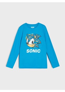 Sinsay - Bawełniana koszulka z nadrukiem Sonic the Hedgehog - mid blue ze sklepu Sinsay w kategorii T-shirty chłopięce - zdjęcie 188083312