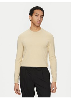 HUGO Sweter San Cody 50532074 Beżowy Slim Fit ze sklepu MODIVO w kategorii Swetry męskie - zdjęcie 188083480