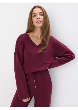 Mohito - Czekoladowa bluza z dodatkiem modalu - kasztanowy ze sklepu Mohito w kategorii Bluzy damskie - zdjęcie 188083694