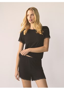 Reserved - Dwuczęściowa piżama z koronką - czarny ze sklepu Reserved w kategorii Piżamy damskie - zdjęcie 188086961