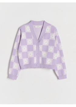 Reserved - Wzorzysty kardigan - lawendowy ze sklepu Reserved w kategorii Swetry dziewczęce - zdjęcie 188087113