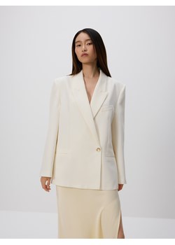 Reserved - Marynarka z wiskozą - złamana biel ze sklepu Reserved w kategorii Marynarki damskie - zdjęcie 188087222