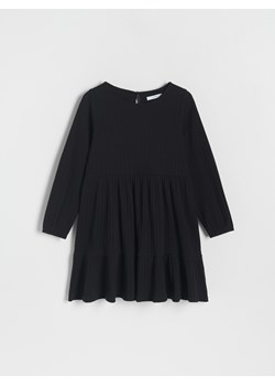 Reserved - Bawełniana sukienka - czarny ze sklepu Reserved w kategorii Sukienki dziewczęce - zdjęcie 188087873