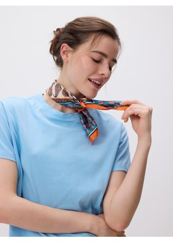 Reserved - Bawełniany t-shirt regular - jasnoniebieski ze sklepu Reserved w kategorii Bluzki damskie - zdjęcie 188087922