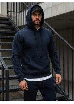 Bluza męska z kapturem granatowa BX3001 ze sklepu DSTREET.PL w kategorii Bluzy męskie - zdjęcie 188088044