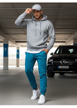 Spodnie męskie dresowe turkusowe Dstreet UX3428 ze sklepu DSTREET.PL w kategorii Spodnie męskie - zdjęcie 188088102