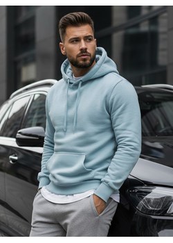 Bluza męska z kapturem błękitna Dstreet BX5107 ze sklepu DSTREET.PL w kategorii Bluzy męskie - zdjęcie 188088112