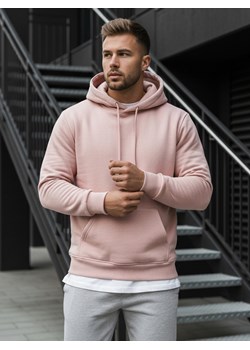 Bluza męska z kapturem różowa Dstreet BX4845 ze sklepu DSTREET.PL w kategorii Bluzy męskie - zdjęcie 188088140