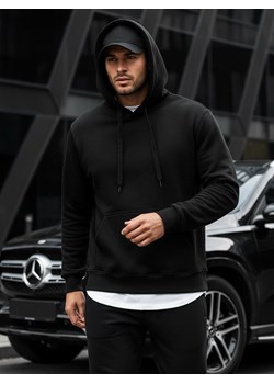 Bluza męska z kapturem czarna BX2028 ze sklepu DSTREET.PL w kategorii Bluzy męskie - zdjęcie 188088144