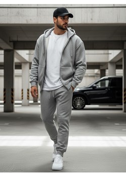 Spodnie męskie dresowe szare Dstreet UX2623 ze sklepu DSTREET.PL w kategorii Spodnie męskie - zdjęcie 188088182