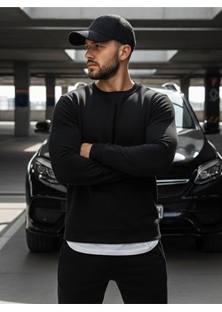 Bluza męska bez kaptura czarna BX2416 ze sklepu DSTREET.PL w kategorii Bluzy męskie - zdjęcie 188088192