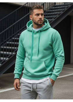 Bluza męska z kapturem miętowa Dstreet BX4946 ze sklepu DSTREET.PL w kategorii Bluzy męskie - zdjęcie 188088202