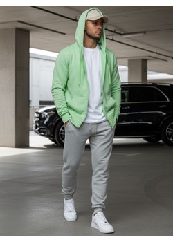 Bluza męska z kapturem miętowa Dstreet BX5230 ze sklepu DSTREET.PL w kategorii Bluzy męskie - zdjęcie 188088222