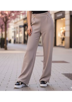 Jasno szare wizytowe spodnie damskie /H2 UB885 G/ ze sklepu Pantofelek24.pl w kategorii Spodnie damskie - zdjęcie 188088250