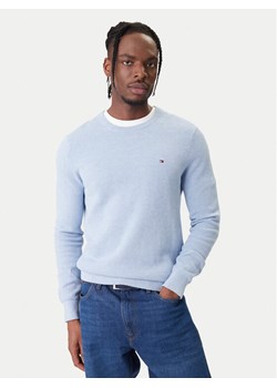 Tommy Hilfiger Sweter Essential MW0MW36347 Błękitny Regular Fit ze sklepu MODIVO w kategorii Swetry męskie - zdjęcie 188088403