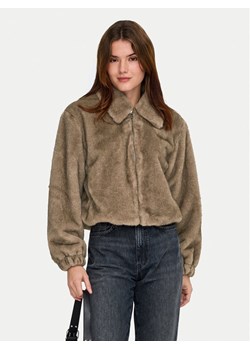 ONLY Futro Madelina 15373155 Beżowy Regular Fit ze sklepu MODIVO w kategorii Futra damskie - zdjęcie 188088430