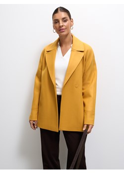 Mohito - Krótki płaszcz - musztardowy ze sklepu Mohito w kategorii Płaszcze damskie - zdjęcie 188089232