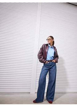 Mohito - Jeansy wide leg - granatowy ze sklepu Mohito w kategorii Jeansy damskie - zdjęcie 188089314