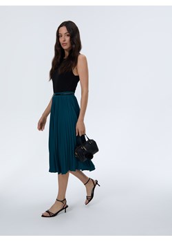 Mohito - Plisowana zielona spódnica midi - zielony ze sklepu Mohito w kategorii Spódnice - zdjęcie 188089423